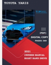 TOYOTA YARIS 2021 OWNERS MANUAL